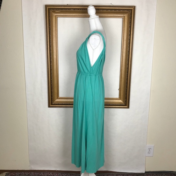 J. CREW mint green v neck empire waist midi dress - Picture 4 of 8
